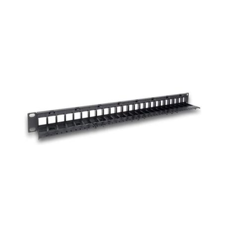 (632791) Linkeo patchpanel 24 modul, KEYSTONE UTP modulhoz, muanyag kábeltartóval