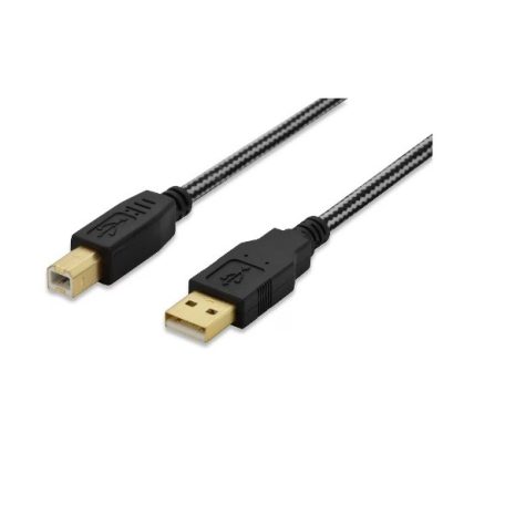 (AK-300102-018-S) USB kábel verzió 2.0, dugó A-B típus, 1.8m